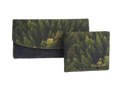 Vibrational Therapy CORK Wallet Forest Print Vibrational Therapy CORK Wallet Forest Print
