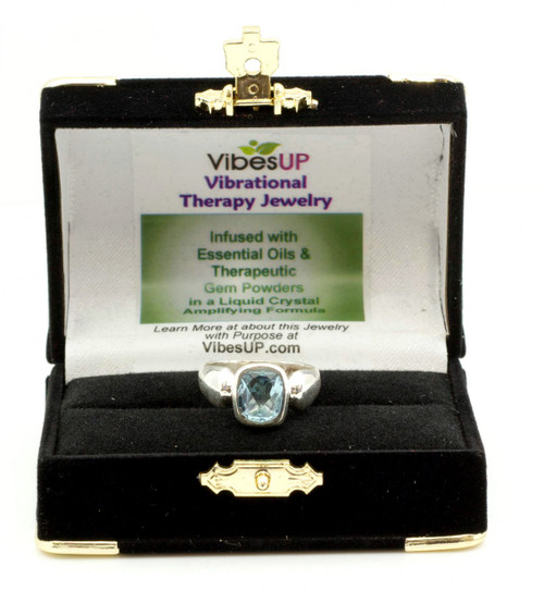 Sparkling Blue Topaz Ring