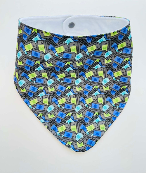 Space Invaders Dribble Bib