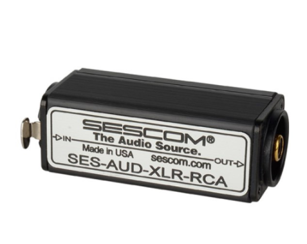 Sescom 1-Ch XLR to RCA Balanced to Unbalanced Audio Converter