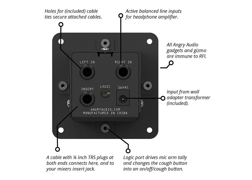 Angry Audio Guest Gizmo Headphone Amp with Cough Button