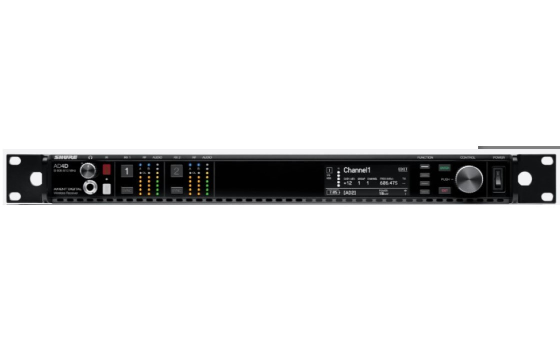 Shure Axient AD4D, Two-channel Digital Wireless Receiver, A: 470