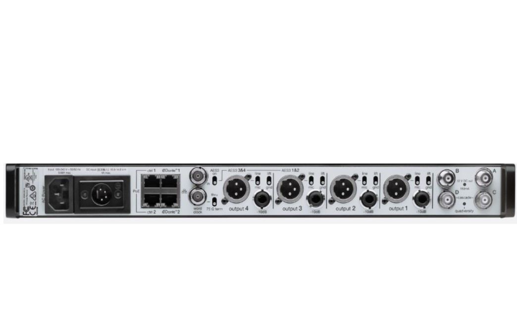 Shure Axient AD4Q Four-channel Digital Wireless Receiver, C: 750