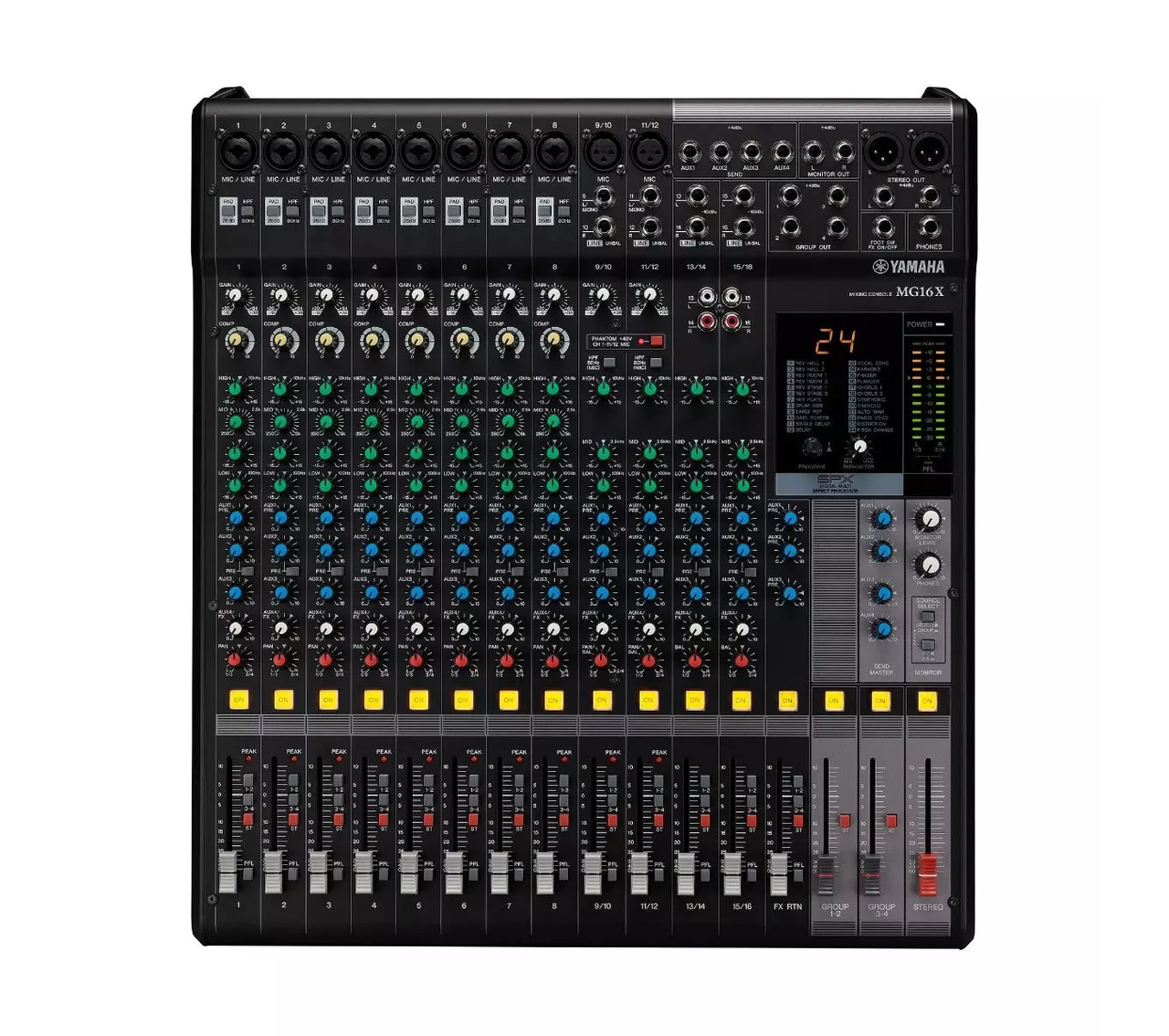 Yamaha MG16X CV, 16 Channel Analog Mixer with Effects