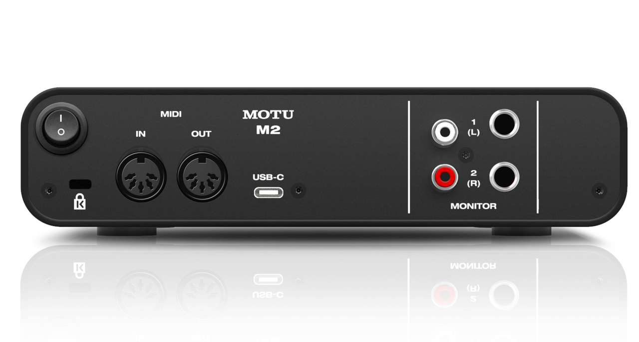 Motu M2 2x2, USB-C Audio Interface with MIDI I/O