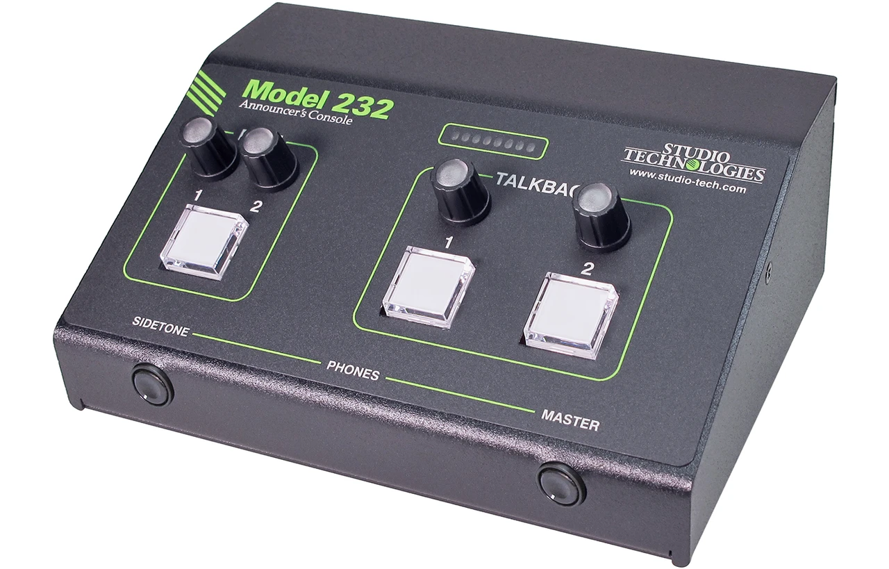 Studio Tech Operating Console Studio Technologies M232, Announcer’s Console with Dante Audio-over ...