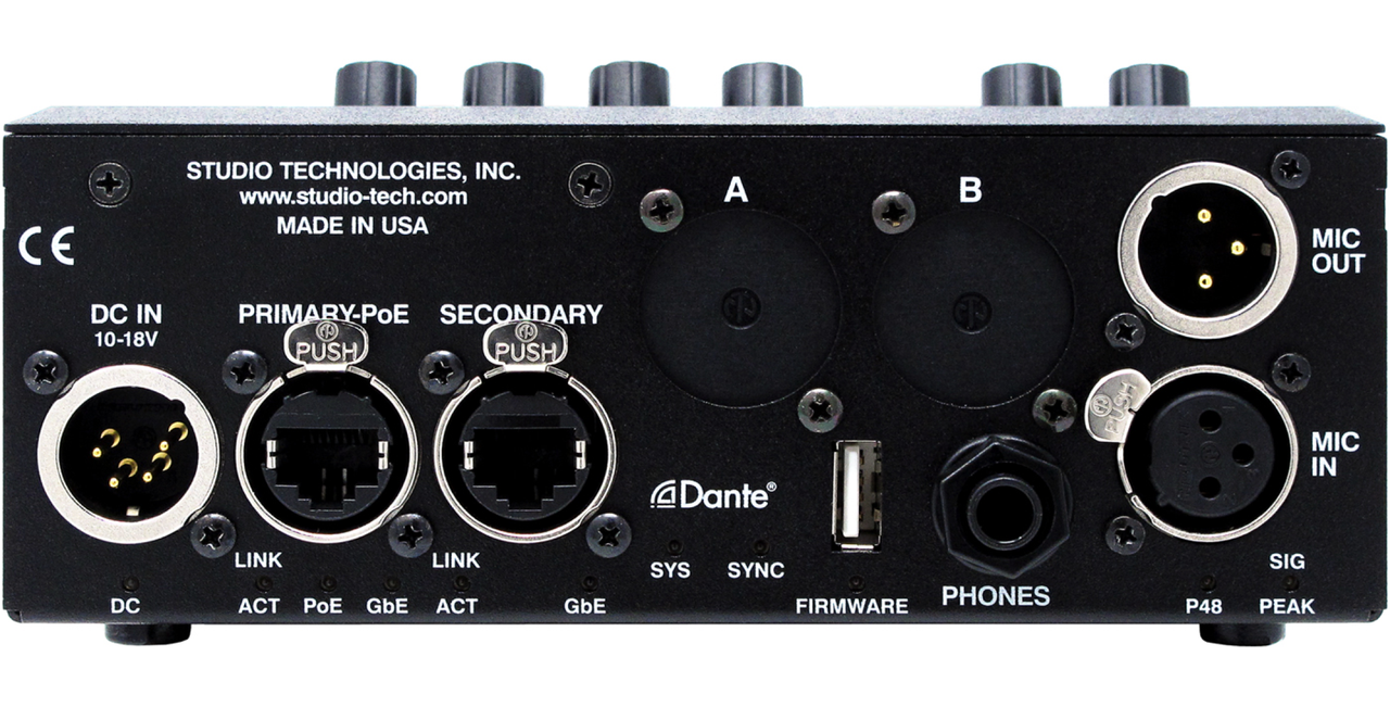 Studio Tech Operating Console Studio Technologies M232, Announcer’s Console with Dante Audio-over ...