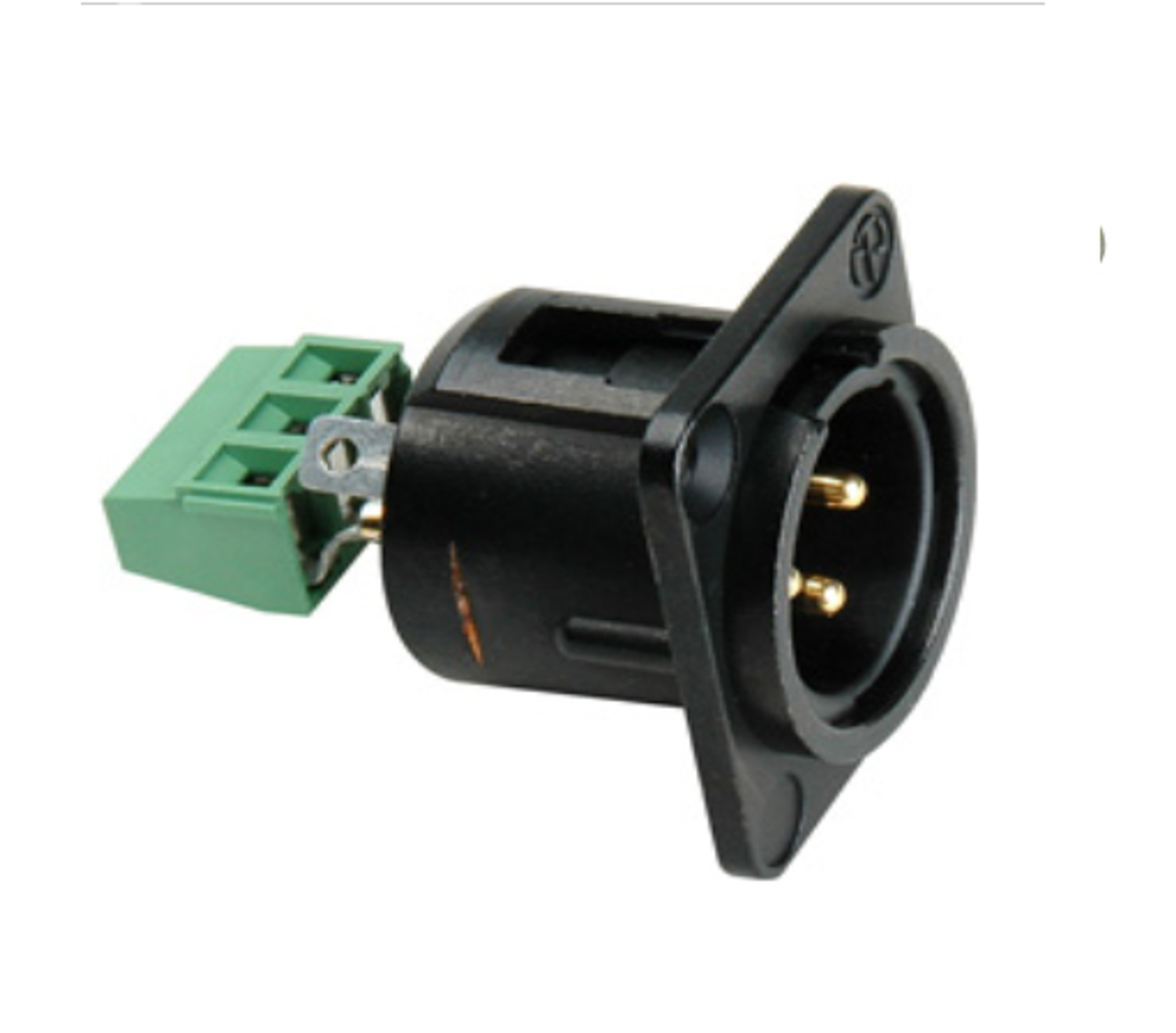 Connectronics 3Pin Male XLR Panel / Chassis Mount Connector with Rear