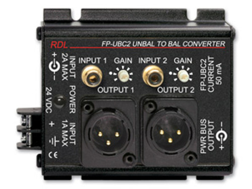 RDL FP-UBC2 Unbalanced to Balanced Converter 2 Channel