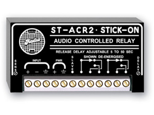 RDL ST-ACR2 Line-Level Audio Controlled Relay - 5 to 50 s Delay