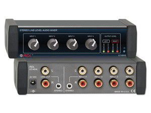 RDL EZ-MX4ML 4x1 Mic & Line Stereo Audio Mixer