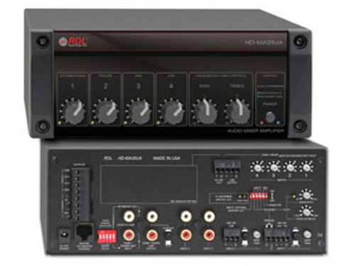 RDL HD-MA35UA 35W Mixer Amp - 25V, 70V or 100V