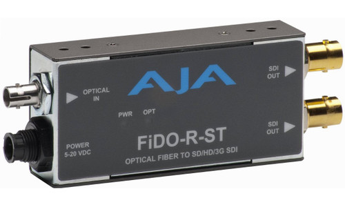 AJA FiDO R-ST Single Channel ST Fiber to 3G-SDI Mini Converter