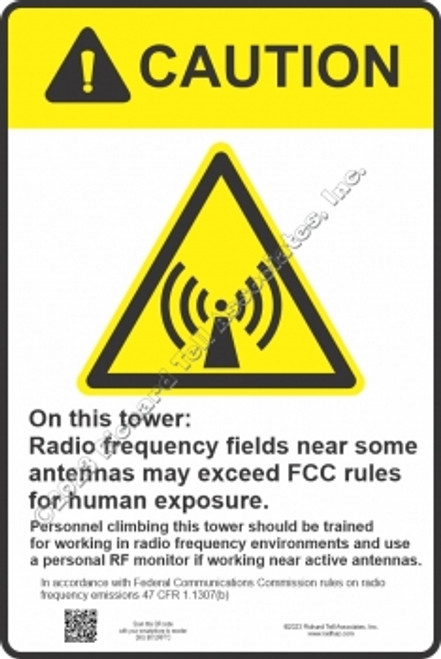 Richard Tell Associates RF Sign 8x12 Caution