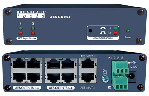 Broadcast Tools AES DA 2x4 AES/EBU Distribution Amp