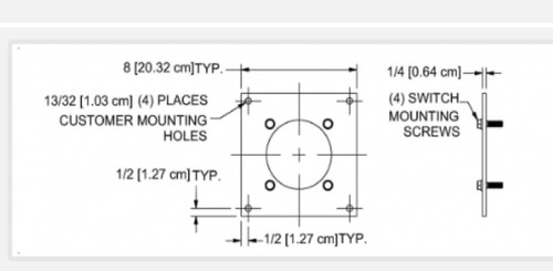 Myat 201-180-42 Mounting Plate for 1 5/8" Coaxial Switch