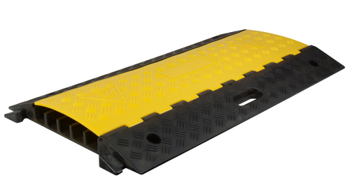 Connectronics CRSX-2 5-Channel Cable Ramp Crossover & Cable Protector - Black with Yellow Lid