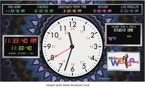 Sprite Broadcast Clock