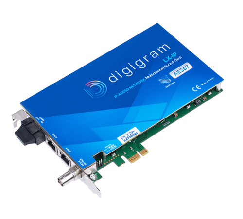 Digigram LX-IP RAVENNA AoIP and AES67 Sound Card