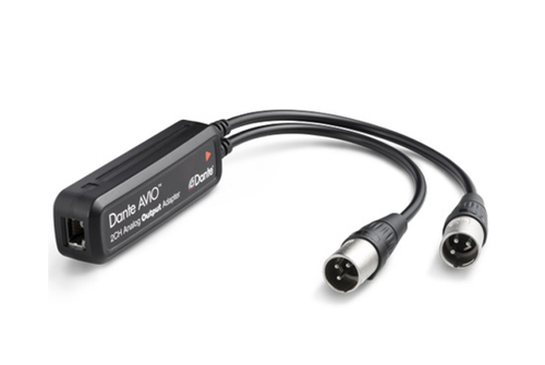 Audinate ADP-DAO-AU-0X2 Dante AVIO Analog Output Adapter with RJ45 and 2 XLR Male - 2 Channel Version