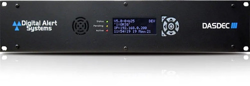 Digital Alert Systems DASDEC-III, DAS3-EL EAS/CAP Decoder, 2 Inputs-No Tuners