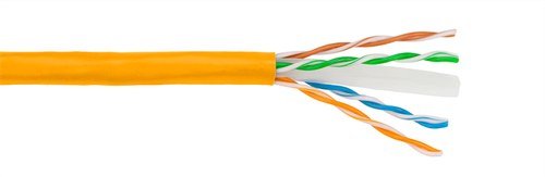 Clark Wire & Cable CN423C6, Cat6 UTP Cable, Solid Conductor, Orange Jacket, 1K Reel