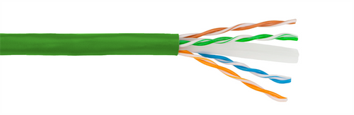 Clark Wire & Cable CN423C6, Cat6 UTP Cable, Solid Conductor, Green Jacket, 1K Reel