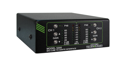 Studio Technologies Model 5205 Mic/Line to Dante Interface