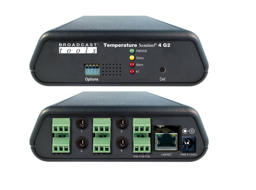 Broadcast Tools Temperature Sentinel 4 G2, 4 Channel Temperature Monitor