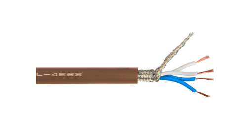 Canare L-4E6S, Star-Quad Microphone Cable 656ft Roll, Brown