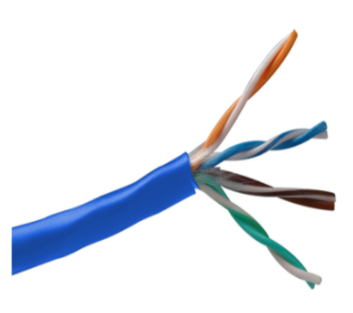 Belden 1583A,  Riser/CMR U/UTP CAT5e, 4 Non-Bonded Pair Cable 200MHz 24AWG, Blue Jacket, 1000' Unreel