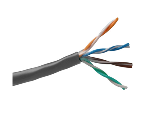 Belden 1583A,  Riser/CMR U/UTP CAT5e, 4 Non-Bonded Pair Cable 200MHz 24AWG, Gray Jacket, 1000 Unreel