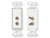 RDL D-PHN2 Dual RCA Jacks on Decora Wall Plate