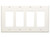 RDL CP-4 Quadruple Cover Plate - white