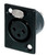 Neutrik NC3FP-B-1 3 pin, female receptacle, black housing, gold contact