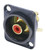 Neutrik NF2D-B-2 Phono socket in black D-shape housing, red center