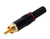 Connectronics GP-PRD, Gold RCA Male Solder Type, Red