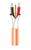 Belden 9451, CMR/Riser Rated Single Pair Analog Audio Cable 22 AWG, Shielded, Orange Jacket, 1000' Reel