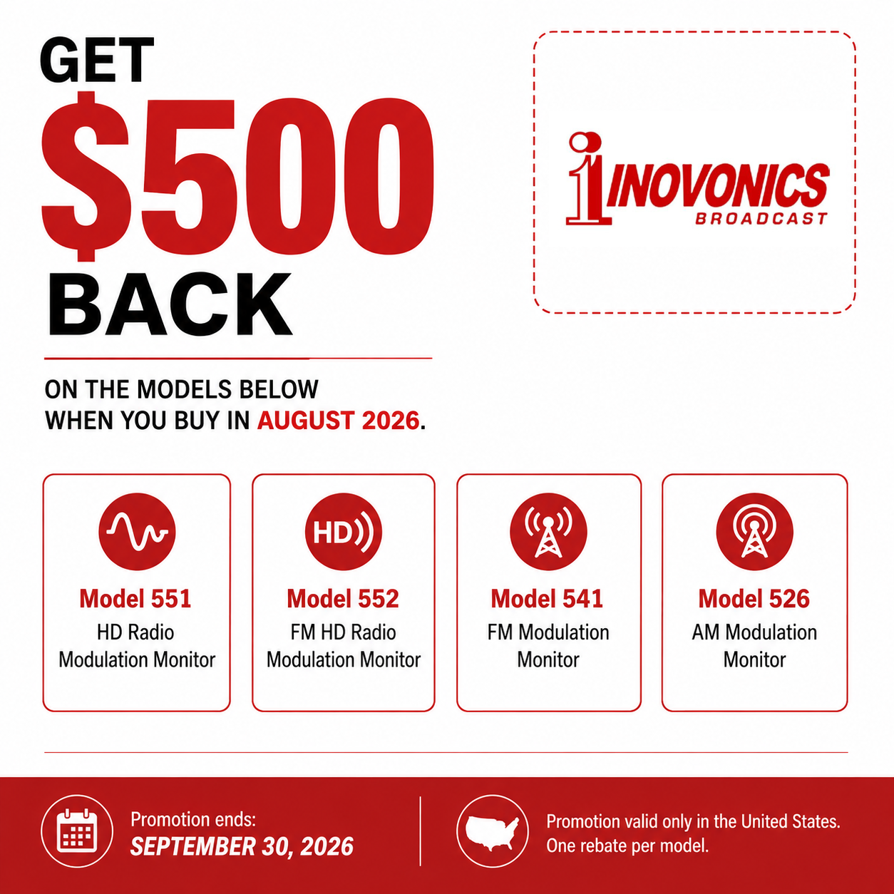 Inovonics Model 551 552 541 526 