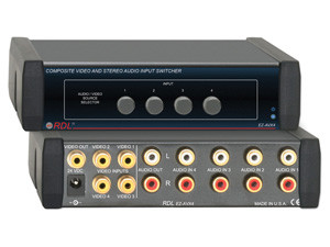 RDL EZ-AVX4 4x1 Composite Video & Stereo Audio Switcher
