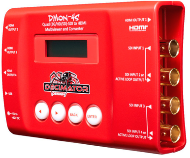 Decimator Design DMON-4S Quad (3G/HD/SD)-SDI to HDMI Multi-Viewer