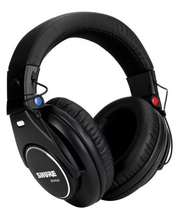 【美品】SHURE SRH840A-A Shure SRH840A Professional Monitoring Headphones - Black - Micro