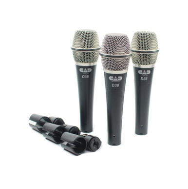 CAD D38X3, 3 Pack of D38 Supercardioid Dynamic Microphone