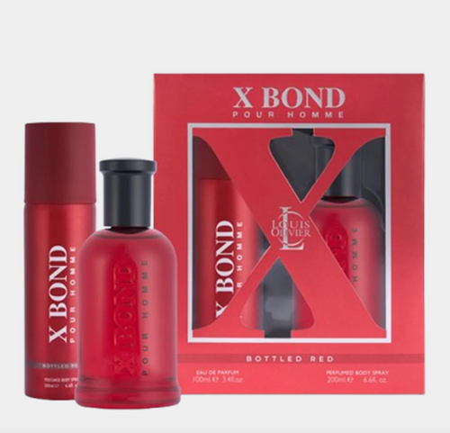 SET LOUIS OLIVIER 2PC X BOND RED 3.4 EDP+6.8 EDP (M) SOFT WINDOW BOX