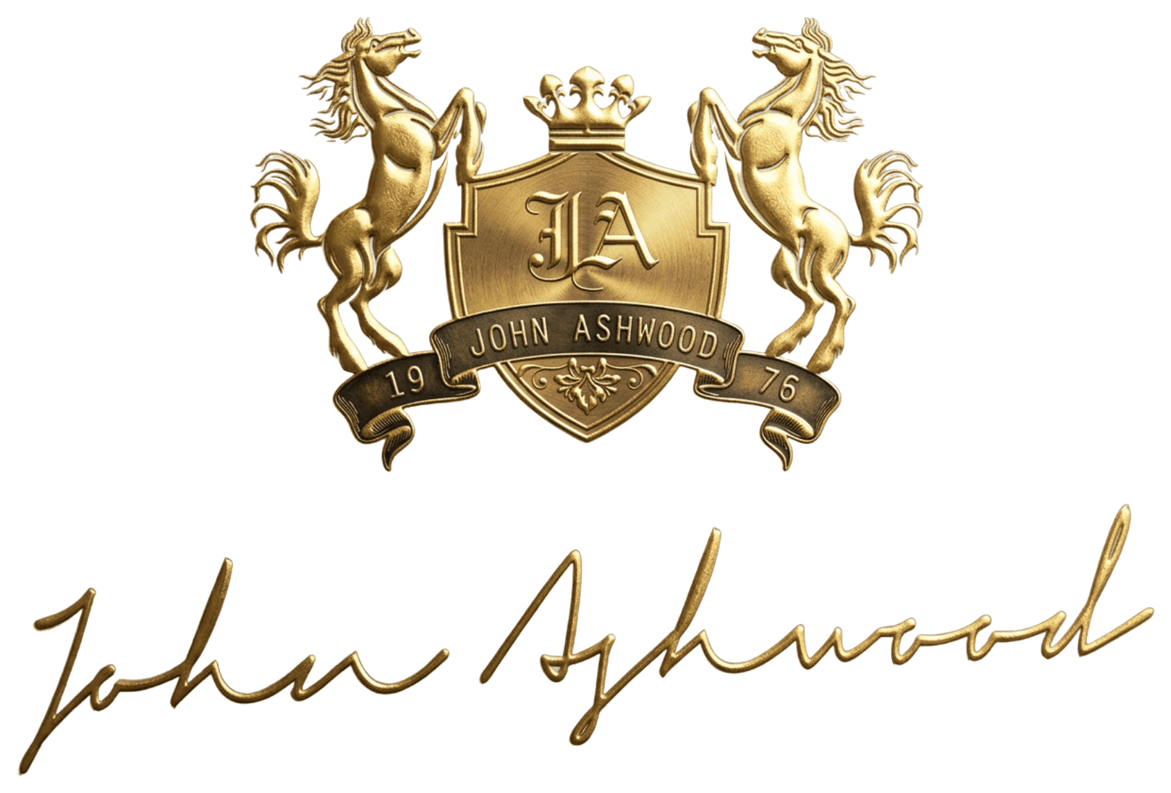 John Ashwood crest and signature