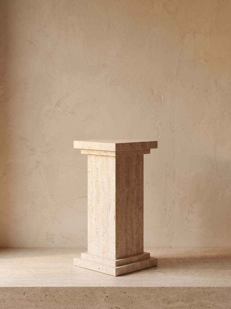 avenue travertine pedestal
