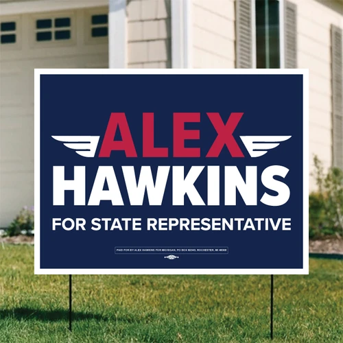 Alex Hawkins (24" x 18" Coroplast Yard Sign)