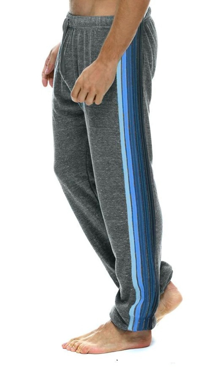 5 Stripe Men's Sweatpants, Heather Grey/Blue – Jones & Daughters