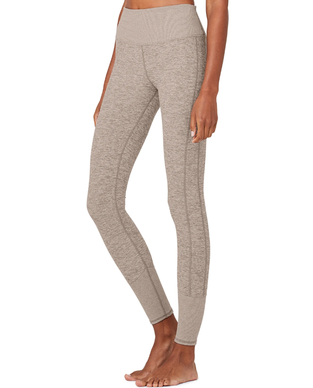 Ribbed High-Waist 7/8 Blissful Legging - Black | Alo Yoga