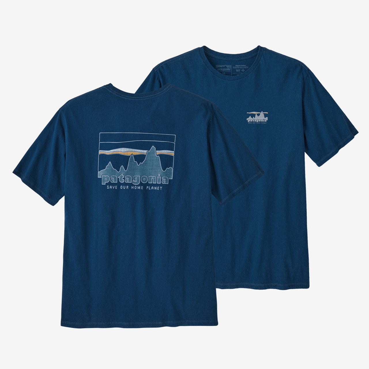 ロンT navy×light yellow 38 Shop Mens '73 Skyline Organic T-Shirt - TNGO_Talon Gold